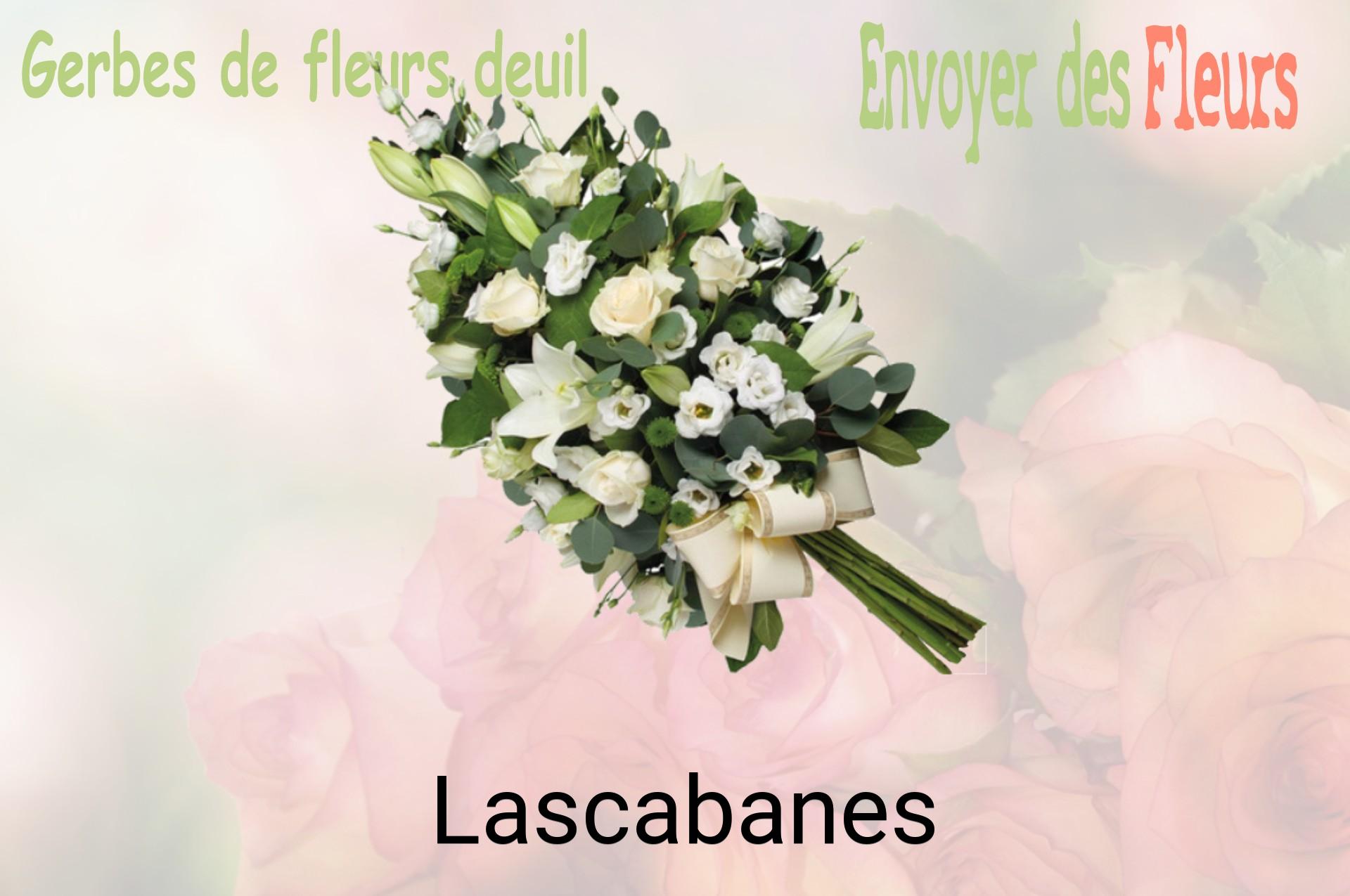 Gerbe de fleurs de deuil livrée à Lascabanes